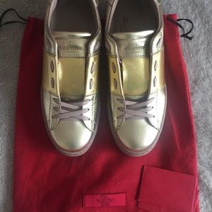 Gold Valentino Sneakers